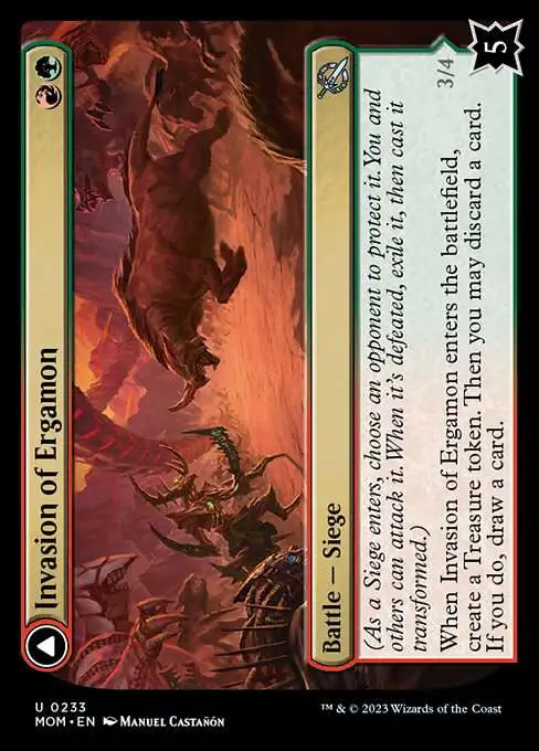 Magic The Gathering March of the Machine Single Card Uncommon Invasion of  Ergamon Truga Cliffcharger 233 - ToyWiz