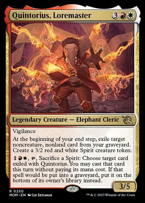 MtG March of the Machine Rare Quintorius, Loremaster #250