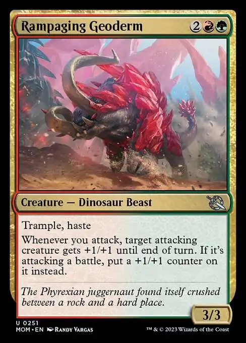 MtG March of the Machine Uncommon Rampaging Geoderm #251 [Prerelease]