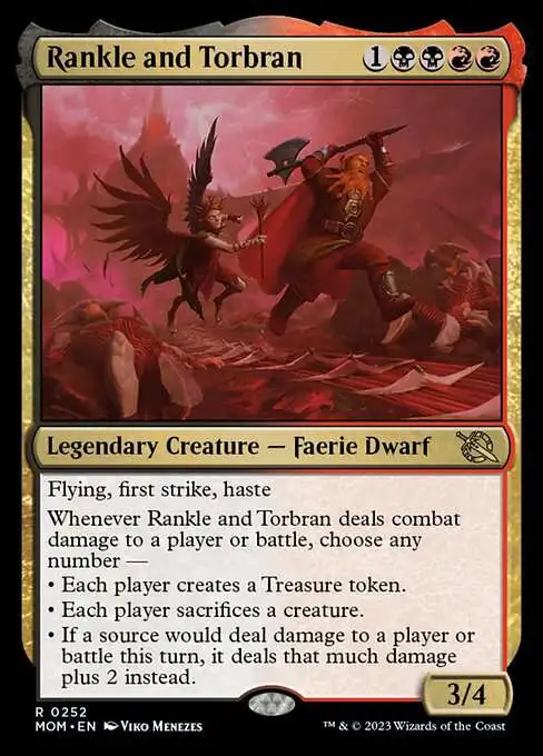Magic The Gathering March of the Machine Single Card Rare Rankle and  Torbran 252 - ToyWiz