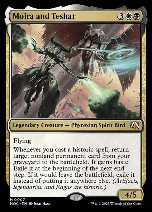 MtG March of the Machine Commander Mythic Rare Moira and Teshar #7