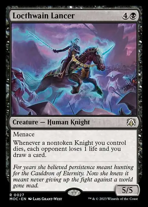 MtG March of the Machine Commander Rare Locthwain Lancer #27