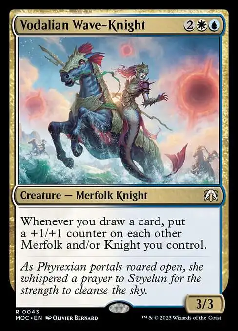 MtG March of the Machine Commander Rare Vodalian Wave-Knight #43