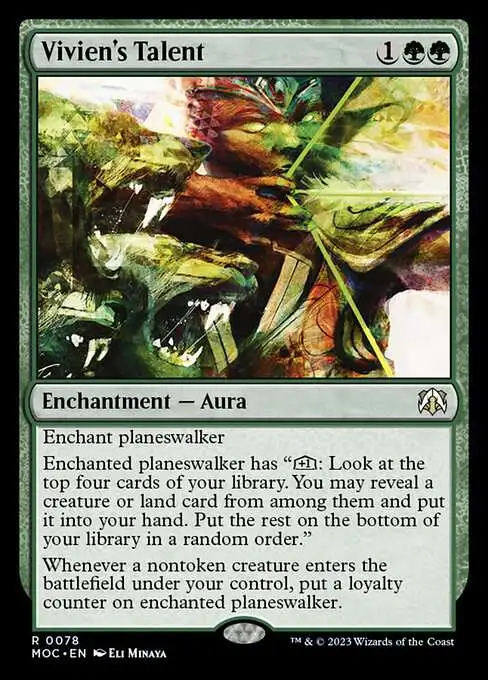Magic The Gathering March of the Machine Commander Single Card Rare Viviens  Talent 78 Set Booster - ToyWiz