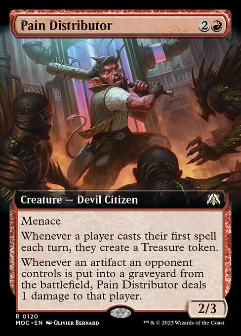 MtG March of the Machine Commander Rare Pain Distributor #120 [Extended Art]