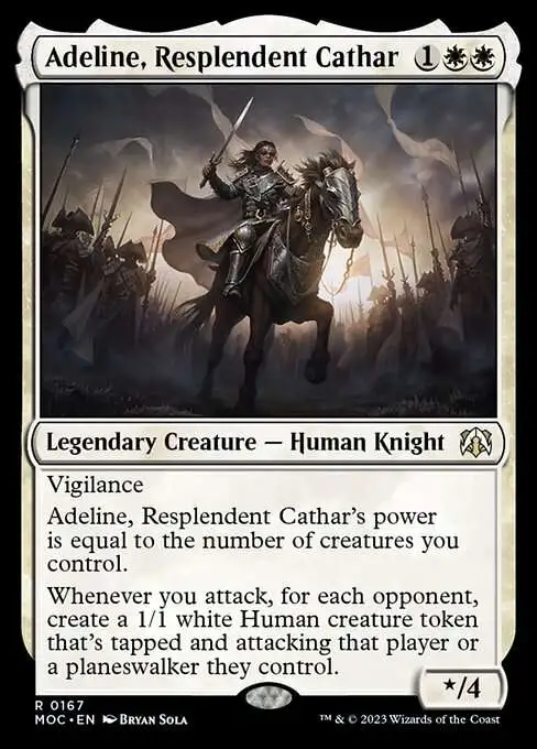 MtG March of the Machine Commander Rare Adeline, Resplendent Cathar #167