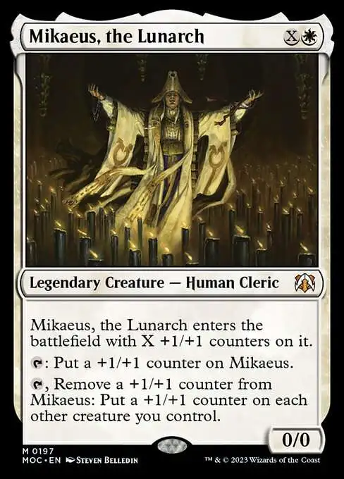 MtG March of the Machine Commander Mythic Rare Mikaeus, the Lunarch #197