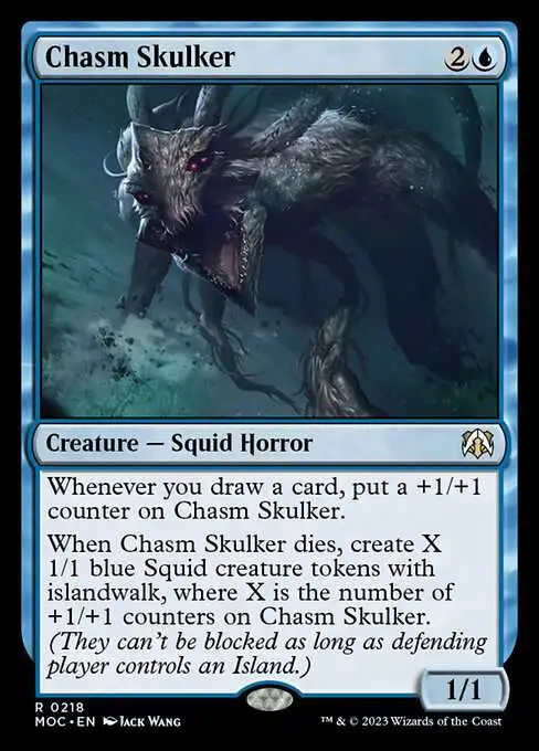MtG March of the Machine Commander Rare Chasm Skulker #218