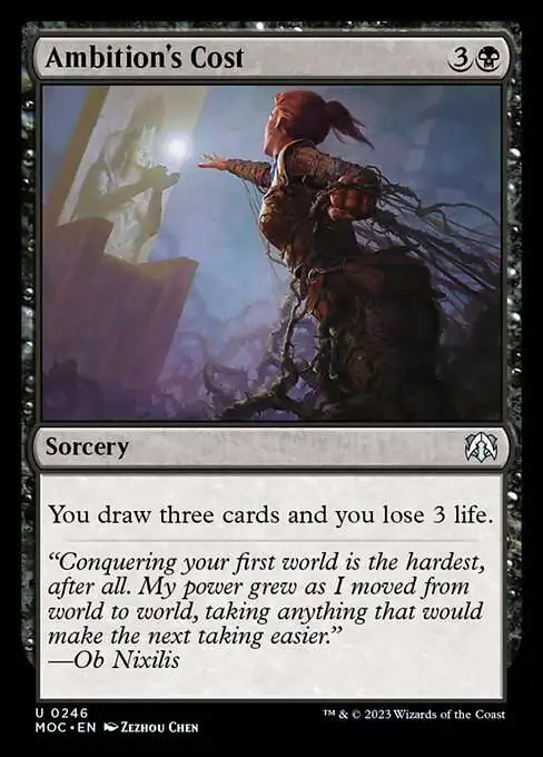 mtg march of the machine card prices Magic The Gathering March of the Machine Commander Single Card Uncommon  Ambitions Cost 246