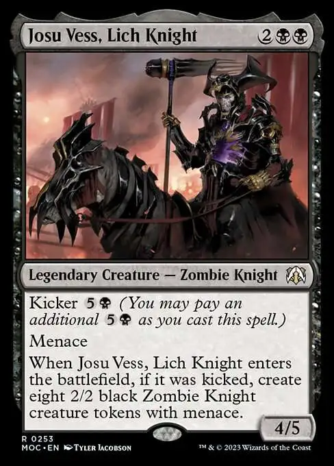 MtG March of the Machine Commander Rare Josu Vess, Lich Knight #253