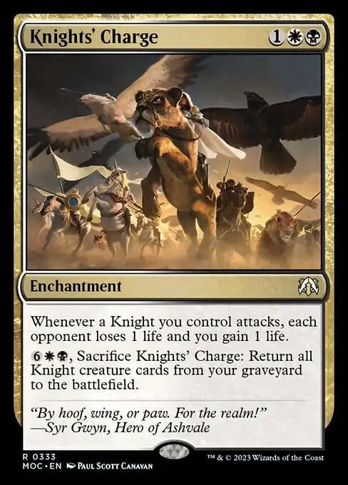 MtG March of the Machine Commander Rare Knights' Charge #333