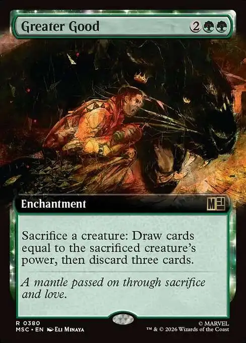 mtg cards like greater good Magic The Gathering Marvel Super Heroes Commander Single Card Rare Greater  Good 380 Extended Art