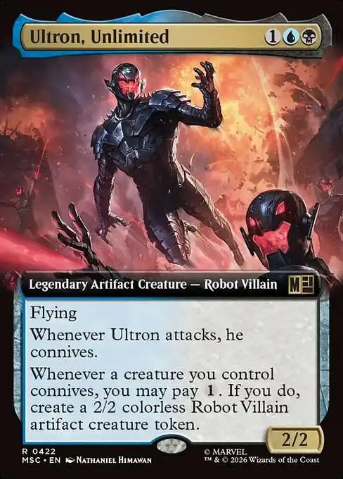 MtG Marvel Super Heroes Commander Rare Ultron, Unlimited #422 [Extended Art]