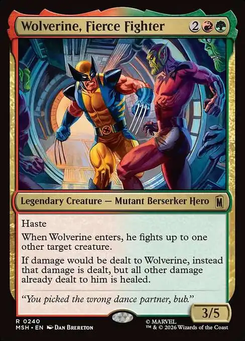 Magic The Gathering Marvel Super Heroes Single Card Rare Wolverine