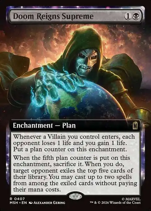 Magic The Gathering Marvel Super Heroes Single Card Rare Doom
