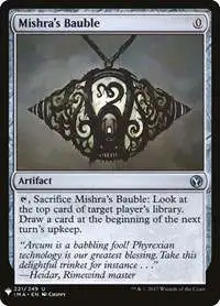 MtG Trading Card Game Mystery Booster / The List Uncommon Mishra's Bauble #221