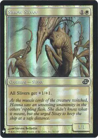 MtG Trading Card Game Mystery Booster / The List Common Foil Sinew Sliver #30