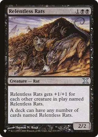 MtG Trading Card Game Mystery Booster / The List Uncommon Relentless Rats #173