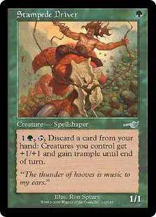 MtG Nemesis Uncommon FOIL Stampede Driver #122 [Moderately Played]