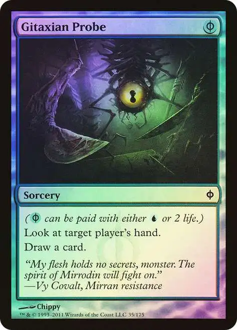 MtG New Phyrexia Common Foil Gitaxian Probe #35