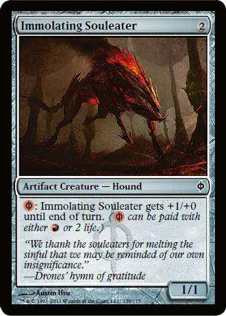 MtG New Phyrexia Common Immolating Souleater #139