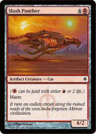 MtG New Phyrexia Common Slash Panther #96