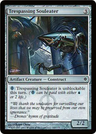 MtG New Phyrexia Common Trespassing Souleater #163