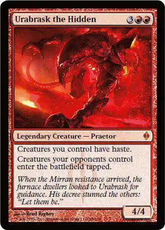 MtG New Phyrexia Mythic Rare Urabrask the Hidden #98