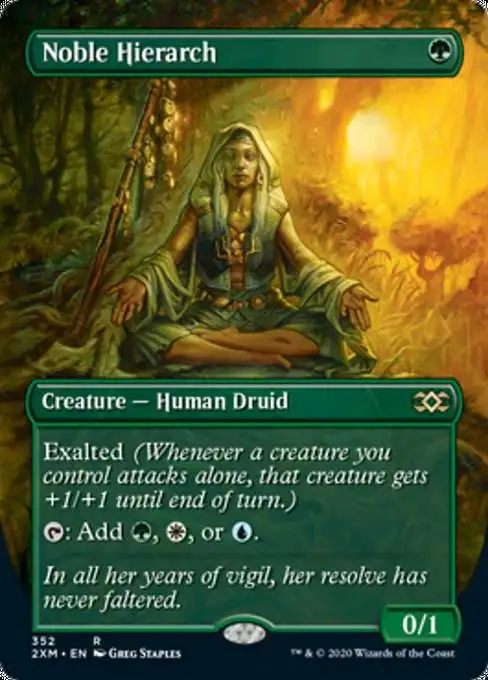 MtG Double Masters Rare Noble Hierarch #352 [Alternate Art Borderless]