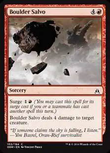 MtG Trading Card Game Oath of the Gatewatch Common Boulder Salvo #102