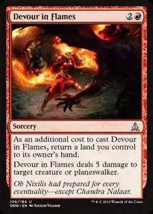 MtG Trading Card Game Oath of the Gatewatch Uncommon Devour in Flames #106