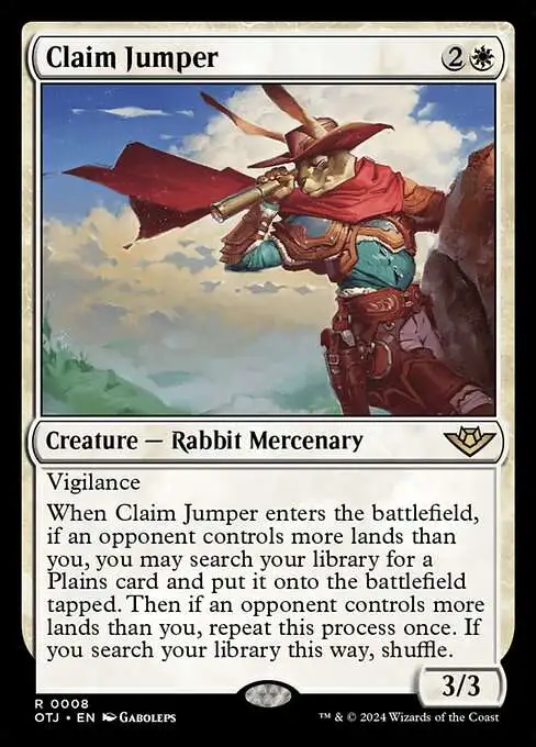 MtG Outlaws of Thunder Junction Rare FOIL Claim Jumper #8