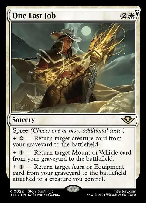 MtG Outlaws of Thunder Junction Rare One Last Job #22