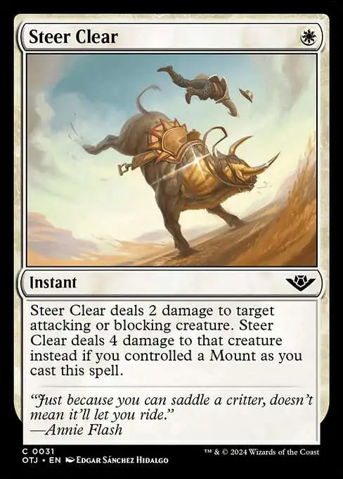 MtG Outlaws of Thunder Junction Common Steer Clear #31