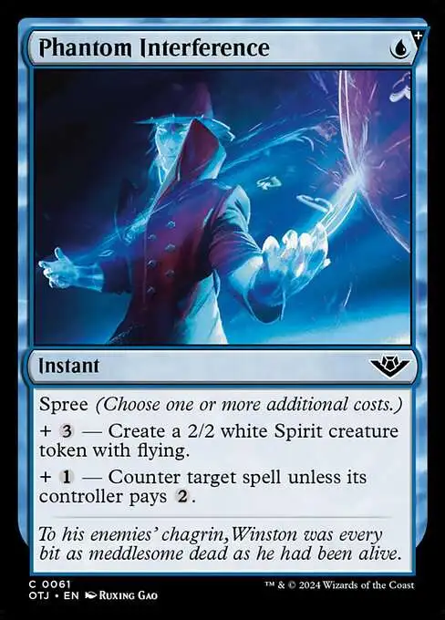 MtG Outlaws of Thunder Junction Common Foil Phantom Interference #61