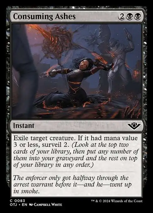 Magic The Gathering Outlaws of Thunder Junction Single Card Common  Consuming Ashes 83 - ToyWiz