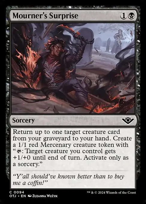 Magic The Gathering Outlaws of Thunder Junction Single Card Common Mourners  Surprise 94 - ToyWiz