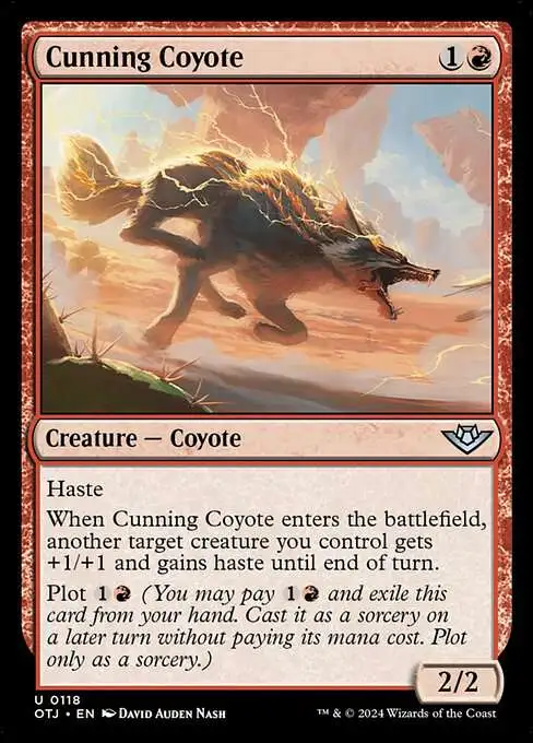 MtG Outlaws of Thunder Junction Uncommon Cunning Coyote #118