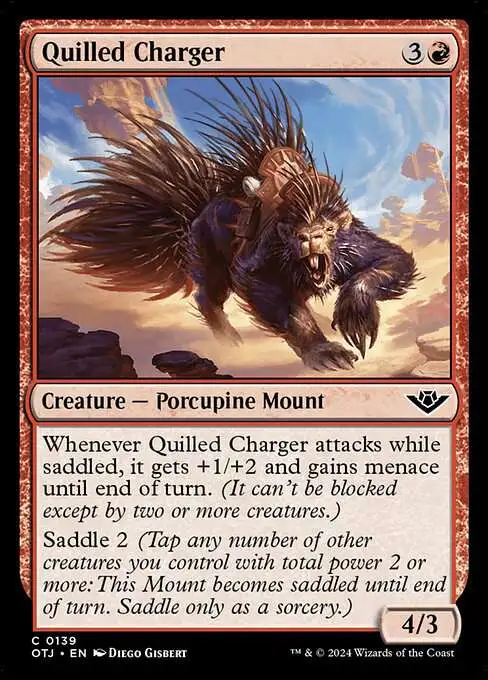 MtG Outlaws of Thunder Junction Common Quilled Charger #139