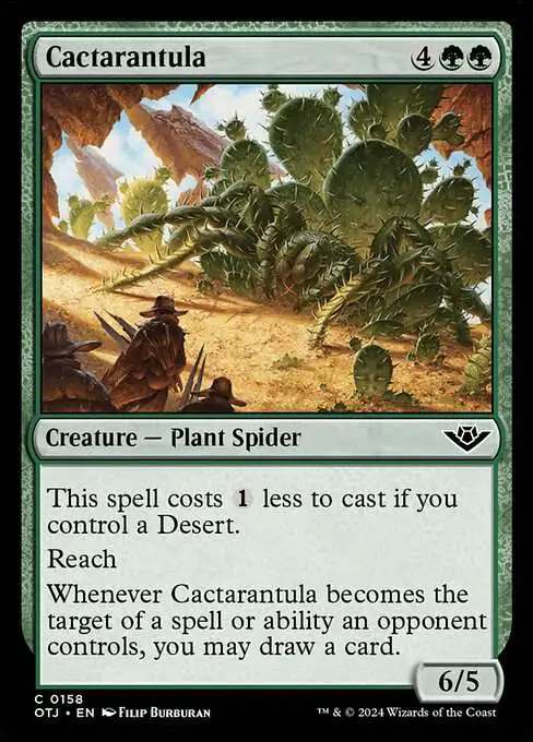 Magic The Gathering Outlaws of Thunder Junction Single Card Common  Cactarantula 158 - ToyWiz