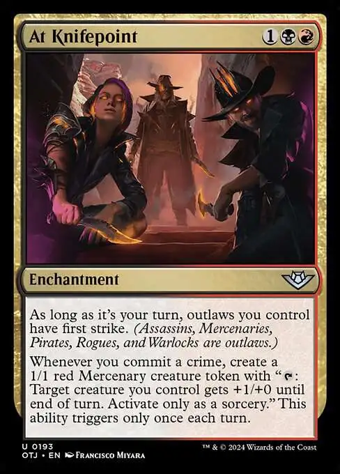 MtG Outlaws of Thunder Junction Uncommon At Knifepoint #193
