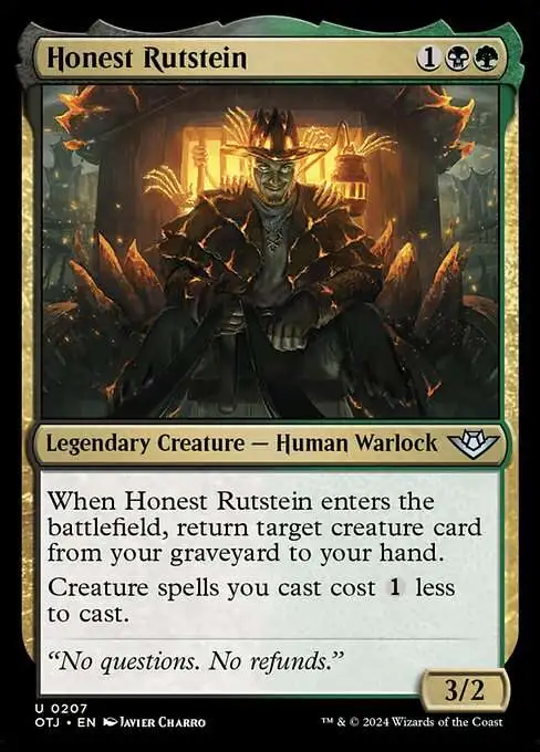 Magic The Gathering Outlaws of Thunder Junction Single Card Uncommon Honest  Rutstein 207 - ToyWiz