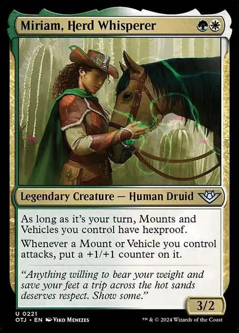 Magic The Gathering Outlaws of Thunder Junction Single Card Uncommon  Miriam, Herd Whisperer 221 - ToyWiz