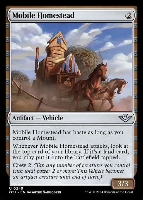 MtG Outlaws of Thunder Junction Uncommon Mobile Homestead #245