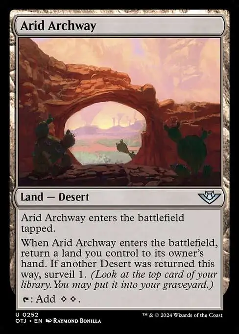 MtG Outlaws of Thunder Junction Uncommon Arid Archway #252