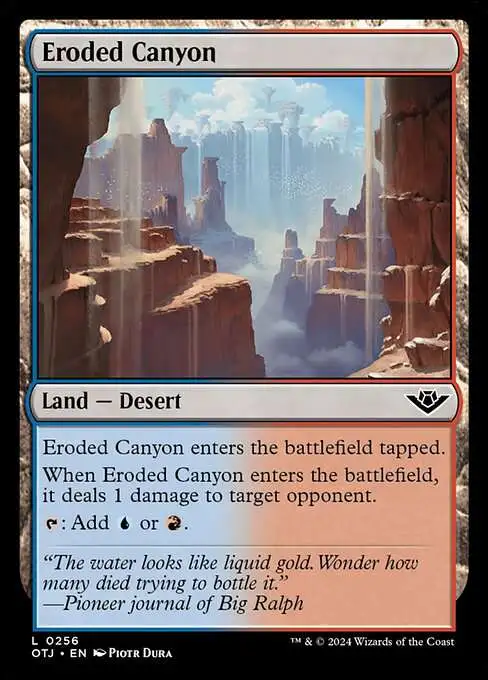 MtG Outlaws of Thunder Junction Common Eroded Canyon #256