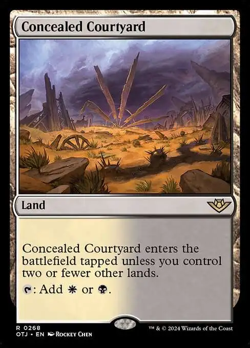 MtG Outlaws of Thunder Junction Rare Concealed Courtyard #268