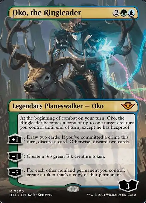 MtG Outlaws of Thunder Junction Mythic Rare Oko, the Ringleader #305 [Borderless]