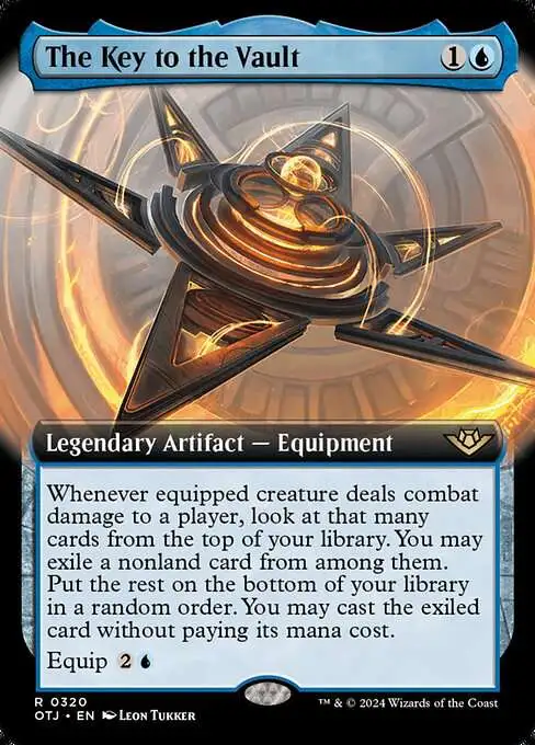 MtG Outlaws of Thunder Junction Rare The Key to the Vault #320 [Extended  Art]