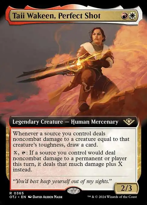 MtG Outlaws of Thunder Junction Rare Taii Wakeen, Perfect Shot #365  [Extended Art]